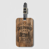 Vintage Deerwood botenhuis Bagagelabel (Voorkant (verticaal))