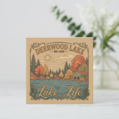 Vintage Deerwood Lake Life Rustic (Staand voorkant)
