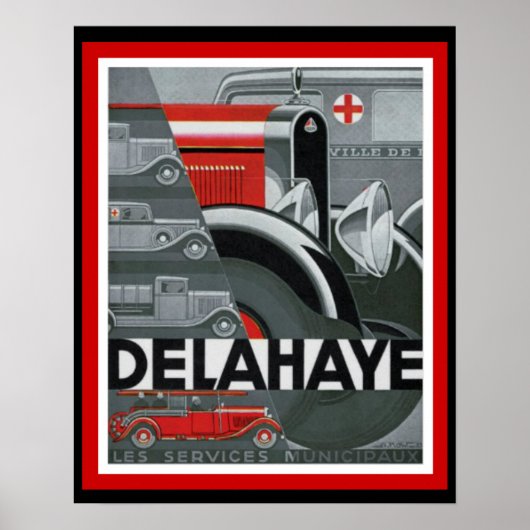 Vintage Delahaye Ad Poster (Voorkant)