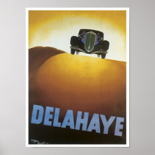 Vintage Delahaye Auto Poster