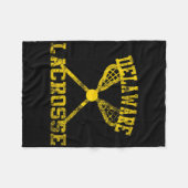 Vintage Delaware Lacrosse Fleece Deken (Voorkant (Horizontaal))