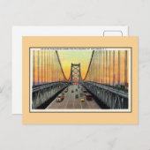 Vintage Delaware River Bridge Camden Philadelphia Briefkaart (Voorkant / Achterkant)