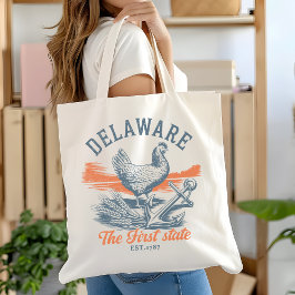 Vintage Delaware Souvenir Reusable Bag Tote Bag