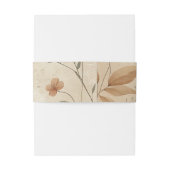 Vintage Delicate Bloemige Botanische Boho Bruiloft Uitnodigingen Wikkel (Achterkant Voorbeeld)