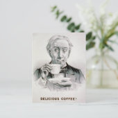 Vintage Delicious Coffee Briefkaart (Staand voorkant)
