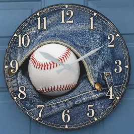 Vintage Denim Baseball Fans and Players Grote Klok