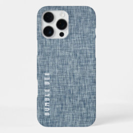 Vintage Denim Blauwe Jeans Look Printed iPhone Hoe 16 Pro Max Hoesje