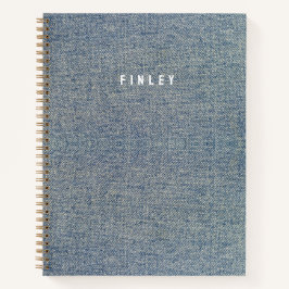 Vintage Denim Blauwe Jeans Uiterlijk Notitieboek