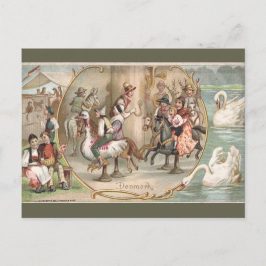 Vintage Denmark Briefkaart (Voorkant)