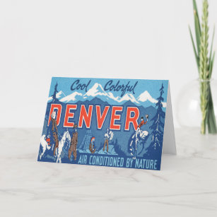 Vintage Denver Colorado Kaart
