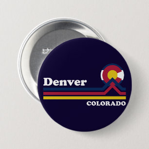 Vintage Denver Colorado Ronde Button 7,6 Cm