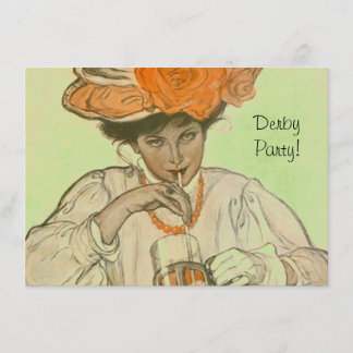 Vintage Derby Invitations Rozen Petten Horse Racin Kaart