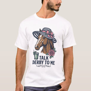 Vintage Derby Paardenhoed Talk Derby To Me Design T-shirt