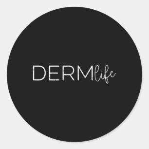 Vintage Derm Life Cosmetisch Dermatoloog Ronde Sticker