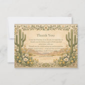 Vintage Desert Botanicals Birthday Bedankkaart (Voorkant)