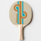 Vintage Desert Rainbow Loop met naam Tafeltennisbatje (Achterkant)