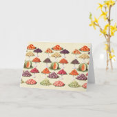 Vintage Dessert Fruit: partijfetisj Kaart (Gele Bloem)