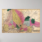 Vintage Detailed Brooklyn Map Poster (Voorkant)