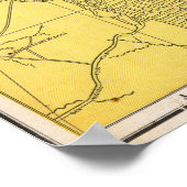 Vintage Detailed Golden San Francisco Map 1888 Poster (Hoek)