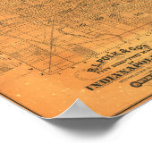 Vintage Detailed Map of Indianapolis 1885 Poster (Hoek)