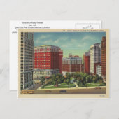 Vintage Detroit Michigan Briefkaart (Voorkant / Achterkant)