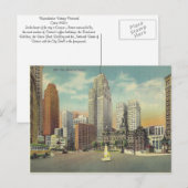 Vintage Detroit Michigan Briefkaart (Voorkant / Achterkant)
