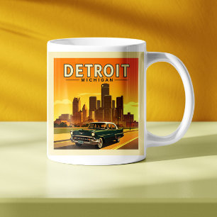 Vintage Detroit Michigan Koffiemok