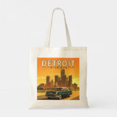 Vintage Detroit Michigan Tote Bag (Achterkant)