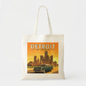 Vintage Detroit Michigan Tote Bag (Voorkant)