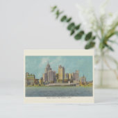 Vintage Detroit Michigan Travel Briefkaart (Staand voorkant)