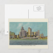Vintage Detroit Michigan Travel Briefkaart (Voorkant / Achterkant)