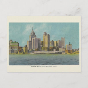 Vintage Detroit Michigan Travel Briefkaart