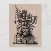 Vintage Devil Art Briefkaart (Voorkant)