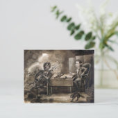 Vintage Devil Art Briefkaart (Staand voorkant)