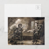 Vintage Devil Art Briefkaart (Voorkant / Achterkant)
