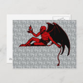Vintage Devil Briefkaart (Voorkant / Achterkant)