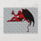 Vintage Devil Briefkaart (Voorkant)