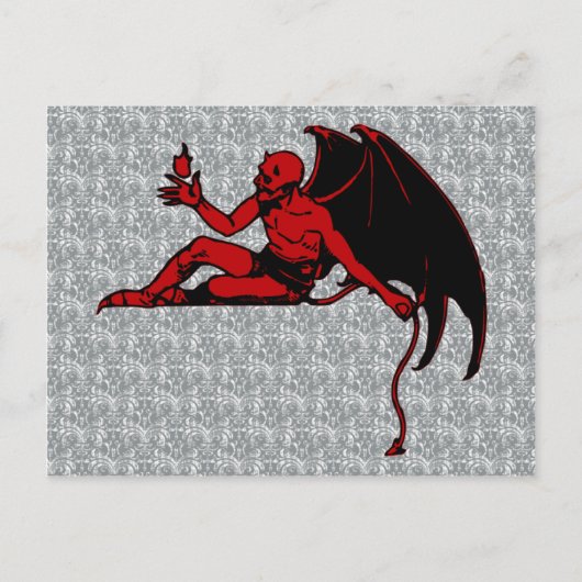 Vintage Devil Briefkaart (Voorkant)