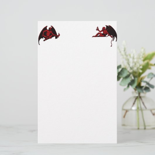 Vintage Devil Briefpapier (Staand voorkant)