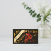 Vintage Devil Dark  Visitekaartje (Staand voorkant)