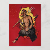 Vintage Devil Krampus Briefkaart (Voorkant)