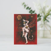 Vintage Devil Lady Briefkaart (Staand voorkant)