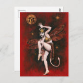 Vintage Devil Lady Briefkaart (Voorkant / Achterkant)