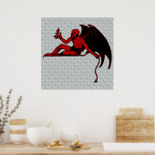 Vintage Devil Poster (Keuken)