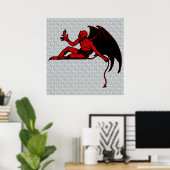 Vintage Devil Poster (Thuiskantoor)
