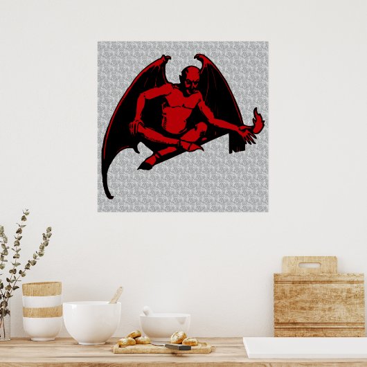 Vintage Devil Poster (Keuken)