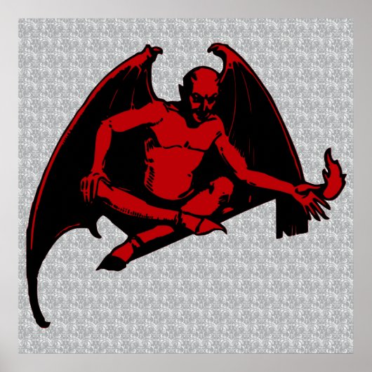 Vintage Devil Poster (Voorkant)