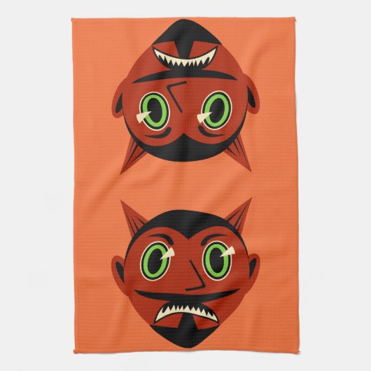 Vintage Devil Theedoek (Verticaal)