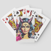 Vintage Devil Woman Pokerkaarten (Achterkant)