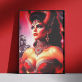 Vintage Devilish Woman Poster